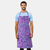 Einzigartige Lila Blume Schürze (Getragen)