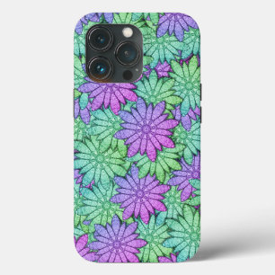 Einzigartige Lila und grüne Blume Case-Mate iPhone Hülle