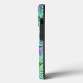 Einzigartige Lila und grüne Blume Case-Mate iPhone Hülle (Rückseite / Links)