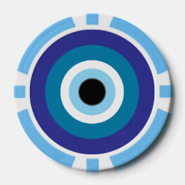 Einzigartige Lucky Blue Evil Eye Poker Chips