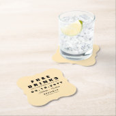 Einzigartige lustige freie Getränke Save the Date Untersetzer (Vor Ort)