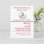 Einzigartige, lustige Hochzeitseinladung Einladung (Stehend Vorderseite)