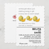 Einzigartige, lustige kantalupe Hochzeitseinladung Einladung (Vorne/Hinten)