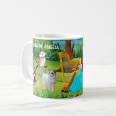 Einzigartige lustige Katzen im Chor Personalized  Kaffeetasse (Vorderseite Links)