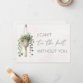 Einzigartige Macramé Planter Bridesmaid-Vorschlags Mitteilungskarte (Vorderseite/Rückseite Beispiel)