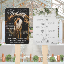 Einzigartige MAGAZINE Timeline Hochzeitsprogramme Fächer