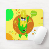 Einzigartige Maismonsterillustration für Kinder Mousepad (Mit Mouse)