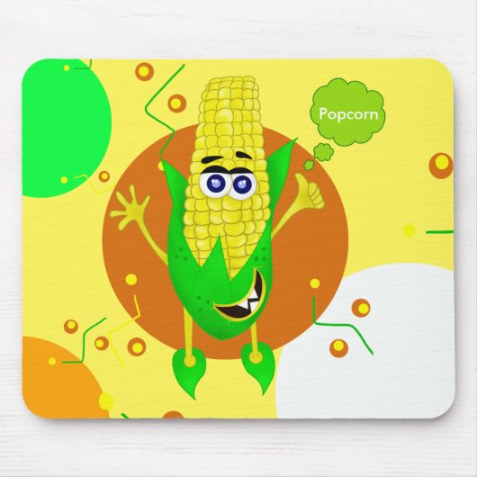 Einzigartige Maismonsterillustration für Kinder Mousepad (Vorne)