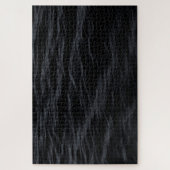 Einzigartige Meereswellen von soliden schwarzen Pu Puzzle (Vertikal)