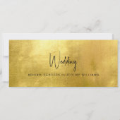 Einzigartige Metallic Gold & Black Wedding Einladung (Vorderseite)