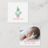 Einzigartige Mini Weihnachtsankündigung Mitteilungskarte (Vorne/Hinten)