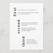 Einzigartige minimale Beige-Hochzeit Menükarte (Vorderseite)