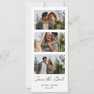 Einzigartige minimalistische Fotobox-Streifen Save The Date