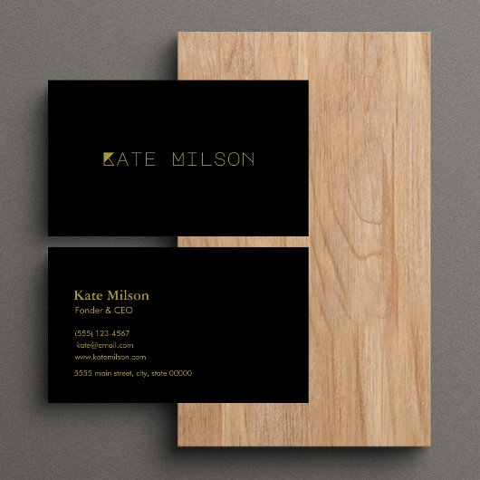 Einzigartige Minimalistische Gotthypografie Visitenkarte