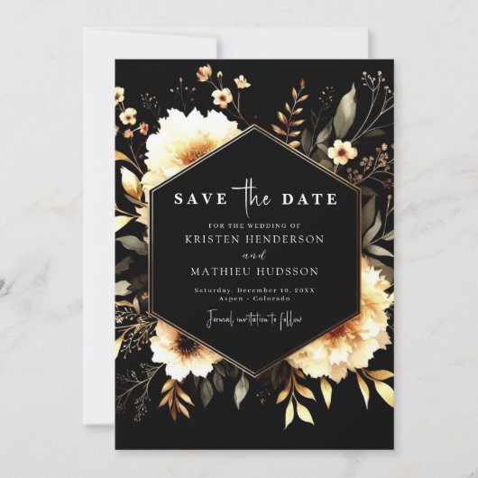 Einzigartige Minimalistische Hochzeit Save The Date (Vorderseite)