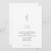 Einzigartige Minimalistische Hochzeitsreise Einladung (Vorne/Hinten)