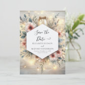 Einzigartige Minimalistische Mason Jar Wedding Save The Date (Stehend Vorderseite)