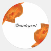 Einzigartige minimalistische Rose Runder Aufkleber (Vorderseite)