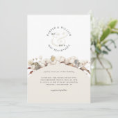 Einzigartige mit Monogramm Hochzeit Einladung (Stehend Vorderseite)