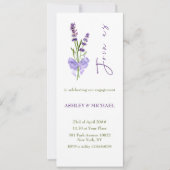 Einzigartige Mode Simple Lavender Bouquet Handschr Einladung (Vorderseite)