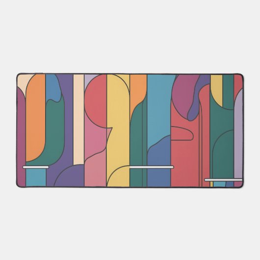 Einzigartige moderne Abstrakt geometrische Formen Schreibtischunterlage (Vorderseite)