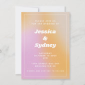 Einzigartige moderne Abstrakt-rosa-glänzende Hochz Einladung (Vorderseite)