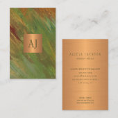 Einzigartige moderne abstrakte Pinselstriche, gold Visitenkarte (Vorne/Hinten)