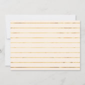 Einzigartige moderne Champagne & Gold Script Hochz Einladung (Rückseite)