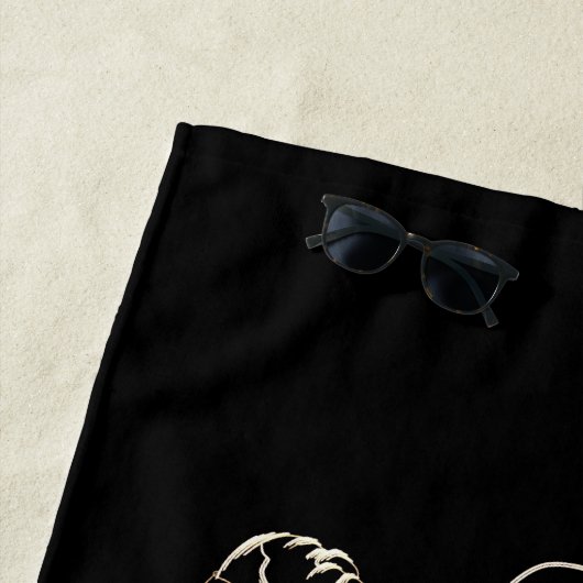 Einzigartige moderne Cool Mens Design Black Add Mo Strandtuch (Beispiel)