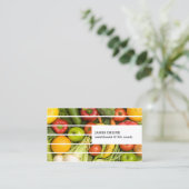 Einzigartige moderne, farbenfrohe Gemüse Ernährung Visitenkarte (Stehend Vorderseite)