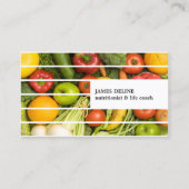 Einzigartige moderne, farbenfrohe Gemüse Ernährung Visitenkarte (Vorderseite)