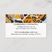 Einzigartige, moderne Fliesen-Collage Visitenkarte (Rückseite)