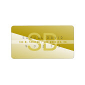 Einzigartige moderne Gold-Rücksendeadresse Adressaufkleber (Vorne)