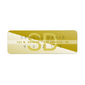 Einzigartige moderne goldene Rücksendeadresse (Vorne)