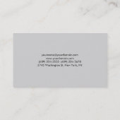 Einzigartige Moderne Grau Minimalistisch Schlicht  Visitenkarte (Rückseite)