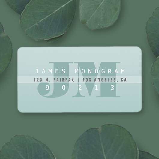 Einzigartige moderne graue Grüntöne Rücksendeadres Adressaufkleber