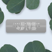 Einzigartige moderne graue Mit Monogramm Rücksende