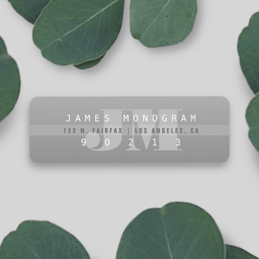 Einzigartige moderne graue Mit Monogramm Rücksende