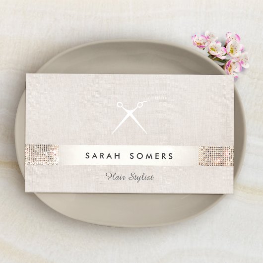 Einzigartige moderne Hair Stylist-Schere Visitenkarte