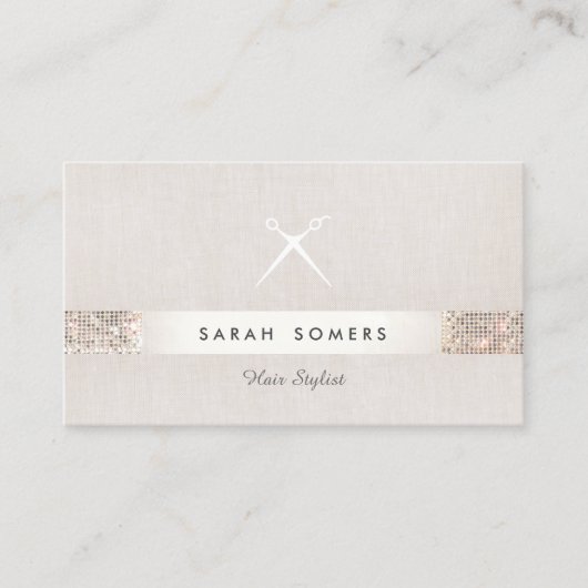Einzigartige moderne Hair Stylist-Schere Visitenkarte (Vorderseite)