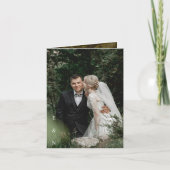 einzigartige moderne Hochzeit Foto Folded Einladun Einladung (Vorderseite)