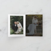 einzigartige moderne Hochzeit Foto Folded Einladun Einladung (Innenseite)