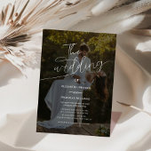 Einzigartige, moderne Hochzeitsinie für Fotos Einladung