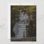 Einzigartige, moderne Hochzeitsinie für Fotos Einladung (Vorderseite)