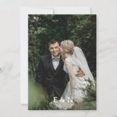 Einzigartige, moderne Hochzeitsinie für Fotos Einladung (Rückseite)