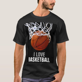 Einzigartige Moderne I Liebe Basketball T-Shirt