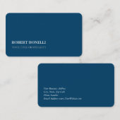 Einzigartige moderne Indigo Dye Blue Stilvoll Mini Visitenkarte (Vorne/Hinten)