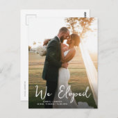 einzigartige, moderne kalligraphische Hochzeitsank Postkarte (Vorne/Hinten)