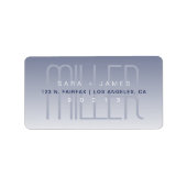 Einzigartige moderne Lila-grauweiße Rücksendeadres Adressaufkleber (Vorne)