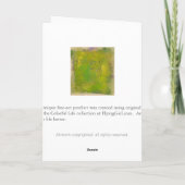 Einzigartige moderne Malereikunst des grünen Karte (Rückseite)